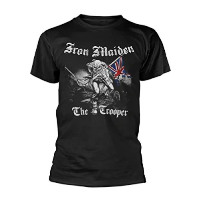 Afbeelding van Iron Maiden Sketched Trooper Heren T shirt L Zwart