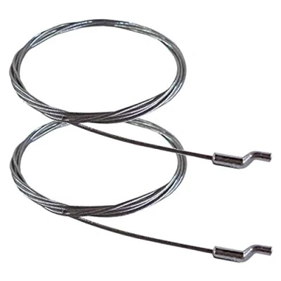 Afbeelding van cyclingcolors 2 x flexibele kabel, universeel, grasmaaier met Z kop, 1,9 m, verzinkt staal, gashendel, zilverkleurig