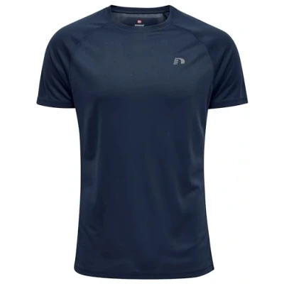 Afbeelding van Newline MEN CORE Running Sport Tshirt, Heren, Maat: Medium, Black iris