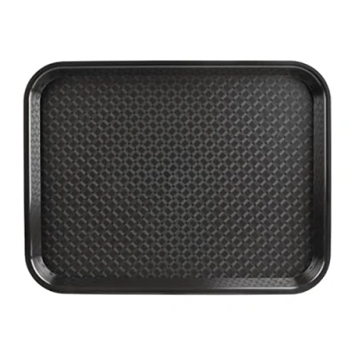 Image de Plateau Fast Food 415 x 305 mm 7 couleurs Kristallon Noir Polypropylène 415x305xmm