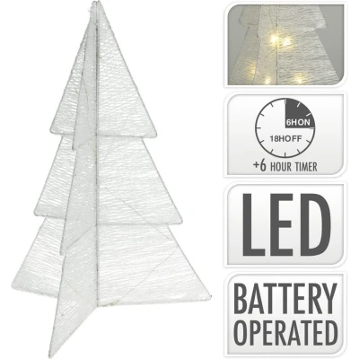 Afbeelding van Boom Vouwbaar Met LED 50 cm Wit.