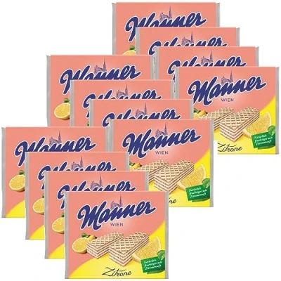 Afbeelding van Manner Citroenwafels, 5 laags, 75 g, 12 Stuk