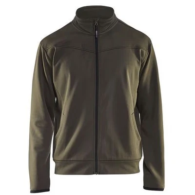 Image de Sweat zippé vert olive/noir