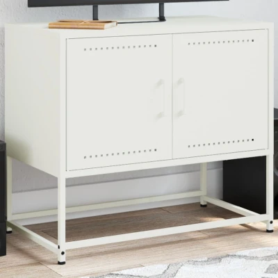 Afbeelding van Tv meubel 68,5x39x60,5 cm staal wit