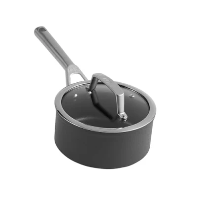 Afbeelding van Ninja Foodi Zerostick steelpan 18 cm met glazen deksel, duurzaam, antiaanbaklaag, geanodiseerd aluminium, inductie, vaatwasmachinebestendig en ovenbestendig tot 260 C, handvat van roestvrij staal,