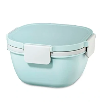 Afbeelding van Xavax Saladebox To Go Dressingres. Topping Ged. 3 Vakken Bestek 1,4L Past.bl