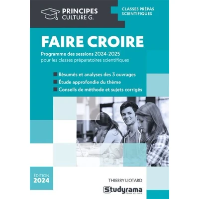 Image de Faire croire Programme des sessions 2024 2025 pour les classes préparatoires scientifiques