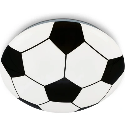 Afbeelding van BRILONER LED Voetballamp Plafondlamp Kinderkamerlamp WK Voetbal Kunststof 12W Ø27,5cm