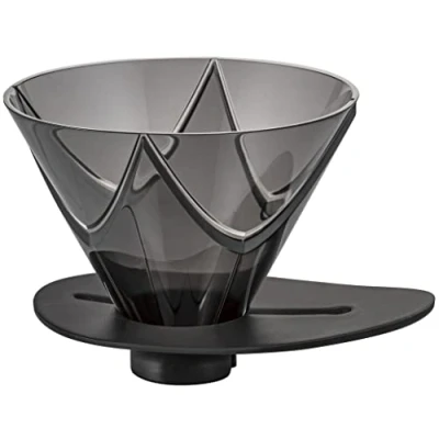 Afbeelding van Hario V60 Mugen koffiedruppel, maat 02, transparant zwart