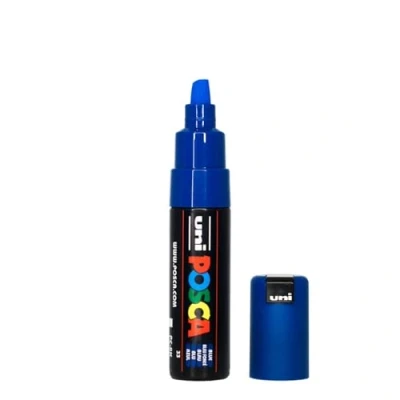 Afbeelding van uni ball Paint Marker op waterbasis Posca PC 17K donkerblauw 5 stuks