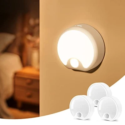 Afbeelding van nachtlampje voor baby&#039;s, led, 3 stuks, automatisch, 50 lm + USB, oplaadbaar, lamp met bewegingsmelder, binnen, modi (AUTO/ON/Off), kinderen, led lamp,