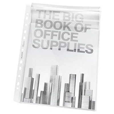 Image de Pochettes perforées à soufflet A4, PVC transparent lisse Leitz