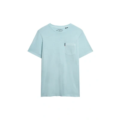 Afbeelding van Superdry Classic Essential Pocket Tshirt basic, Heren, Maat: Medium, Washed sunset blue