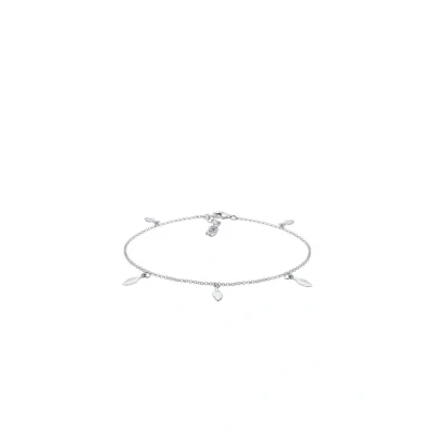 Afbeelding van Elli BOHO Feder Enkelbandjes, Dames, Maat: 22, Silber