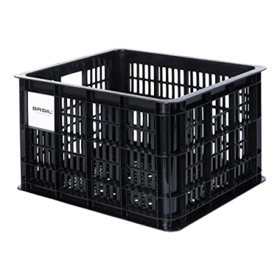 Afbeelding van Gerecyclede fietskrat Basil Crate L 40.0 liter 39 x 49 26 cm black