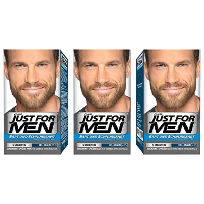Afbeelding van Just For Men Brush in Color Gel formule baard en snor, lichtbruin, 28 g