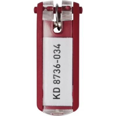 Afbeelding van Durable sleutelhanger Key Clip, rood, pak van 6 stuks