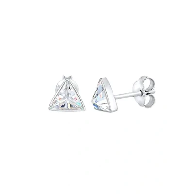 Afbeelding van Elli Stecker Dreieck GEO Zirkonia Oorbellen, Dames, Maat: One Size, Silber
