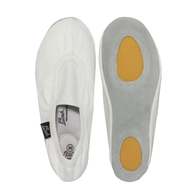 Afbeelding van Beck Gymnastik Basic Pantoffels, Dames, Maat: 35, White Leer