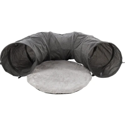 Afbeelding van Flamingo Gotar Speelgoed Katten Kattentunnel Met Kussen Grijs 95cm Dia.28cm 1st 134866