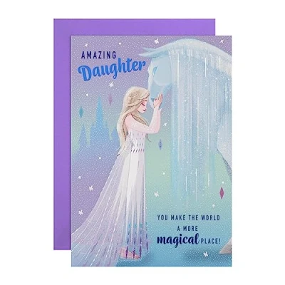 Afbeelding van Hallmark Disney Frozen verjaardagskaart met activiteit voor meisjes