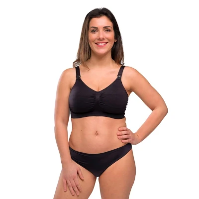Afbeelding van Carriwell Padded Maternity &amp; Nursing BRA Voorgevormde BH, Dames, Maat: 70D 85B, Black