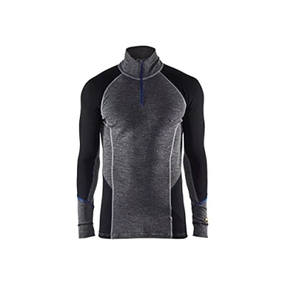 Afbeelding van Blaklader Onderhemd Merino met rits WARM 4899 1732 Medium Grijs/Zwart XS