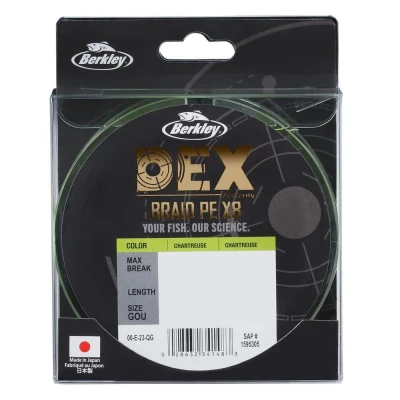 Afbeelding van Berkley Dex X8 Pe Gevlochten lijn Chartreuse 0.12mm/9kg (150m)