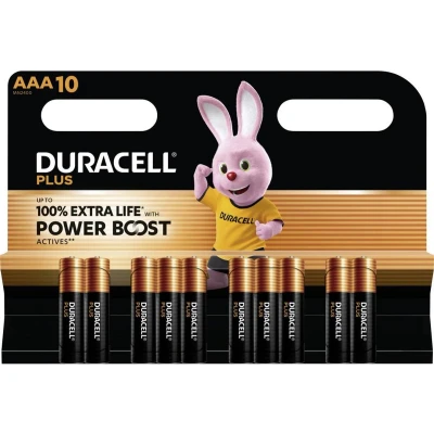 Afbeelding van Duracell Plus Power Boost AAA batterij (potlood) Alkaline 1.5 V 10 stuk(s)