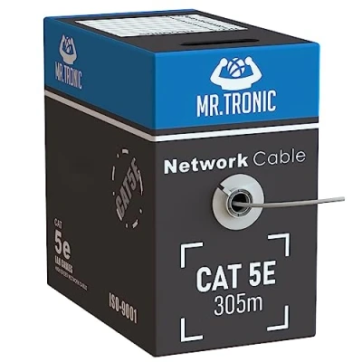 Afbeelding van Mr. Tronic Bulk CAT5E Ethernet Kabel 305m Grijs
