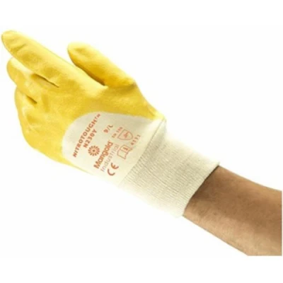 Afbeelding van ANSELL N230Y NITROTOUGH handschoenen nitril geel 1 paar C246100
