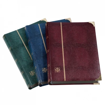 Afbeelding van Leuchtturm Comfort de luxe, Insteekalbum A4 64 bladzijden (zwarte) 9 stroken Rood afm: 230x305x55 per st.