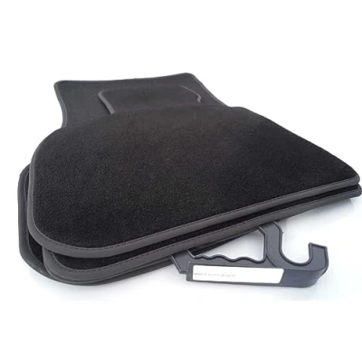 Afbeelding van BMW X1 &amp; MX1 (U11) velours vloermatten in originele kwaliteit, zwart, 4 stuks