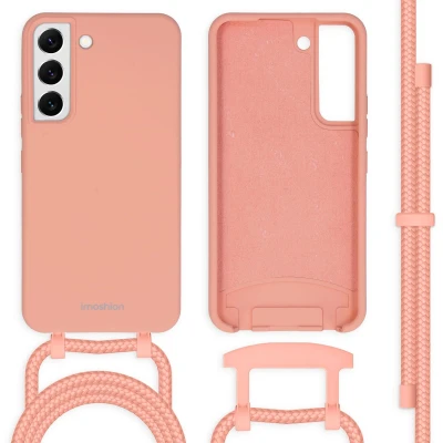 Afbeelding van iMoshion Hoesje met koord Geschikt voor Samsung Galaxy S22 Color Backcover afneembaar oranje