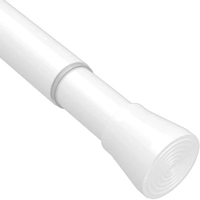 Afbeelding van Douchegordijnstang, uittrekbaar, zonder boren, voor ramen, wit, 105 210 cm, diameter 25 mm