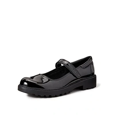 Afbeelding van Geox JR Casey Ballerina&#039;s met enkelbandjes voor kinderen, Maat: 36, Black Kunststof
