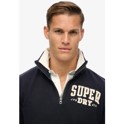 Afbeelding van Superdry Vintage Athletic trui met halve rits Heren Truien