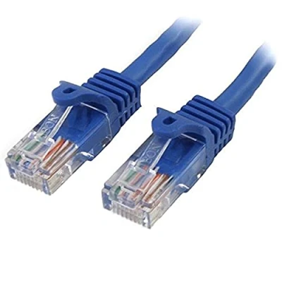 Image de StarTech.com Cable reseau Cat5e UTP sans crochet 10 m bleu cordon Ethernet RJ45 anti accroc patch de raccordement