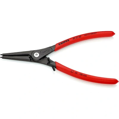 Image de KNIPEX 49 31 A3 pince à circlips de précision pour bagues extérieures d&#039;essieux anti extension antidérapante plastique gris atra