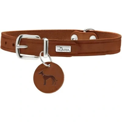 Afbeelding van HUNTER Aalborg halsband M verstelbaar: 38 47 cm Breedte 2,0 cognac