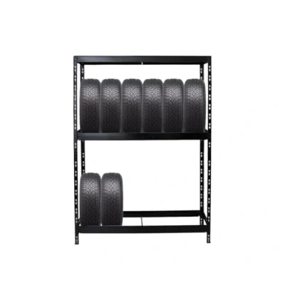 Afbeelding van PROREGAL Tiger bandenrek, 180 x 130 50 cm (h b d), tot 12 banden, met plank, garagerek