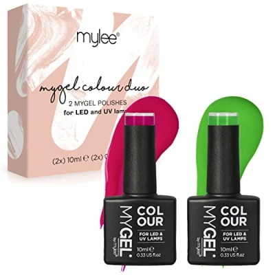 Afbeelding van Mylee Gel Nagellak Set 2x10ml [Watermelon Punch] UV/LED Gellak Nail Art Manicure Pedicure, Professioneel &amp; Thuisgebruik Langdurig en gemakkelijk aan te brengen