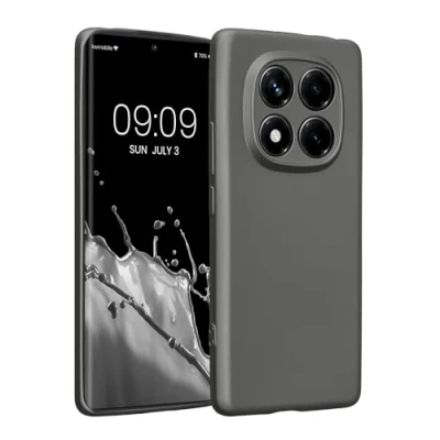 Afbeelding van kwmobile metallic telefoonhoesje van TPU geschikt voor Xiaomi Redmi Note 14 Pro 4G Flexible case smartphone In grijs