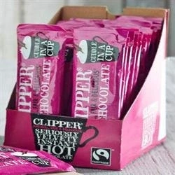 Afbeelding van Clipper Instant Hot Chocolate sachets Chocolademelk sticks 100 x 28 gr