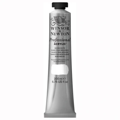 Afbeelding van Winsor &amp; Newton Professionele acryltube, 200 ml, 415, wit, voor mengsels