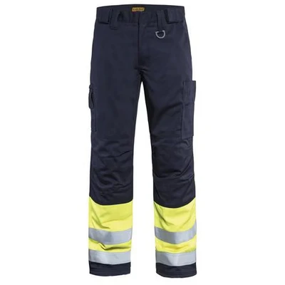 Image de Pantalon hiver multinormes marine/jaune fluorescent