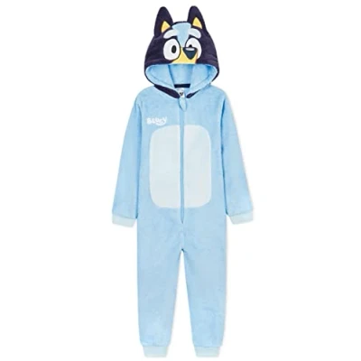 Afbeelding van Bluey Pyjama voor kinderen, meisjes, jongens pyjamaset van fleece, Blauw