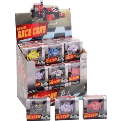 Afbeelding van 36 raceauto 1:72 in display 6 PER STUK ! 26025