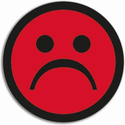 Afbeelding van Smit Visual Magneet smiley 50mm emotie bedroefd rood