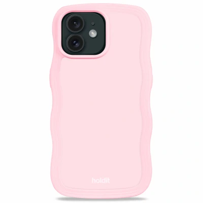 Afbeelding van Holdit Hoesje Geschikt voor iPhone 12 / Pro Wavy Case roze